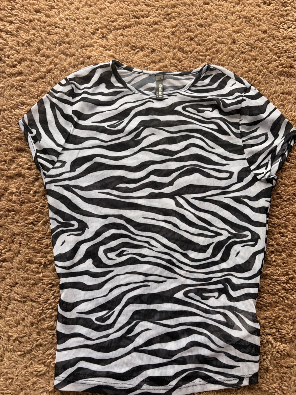 Black & White Zebra Print Short Sleeve Tee